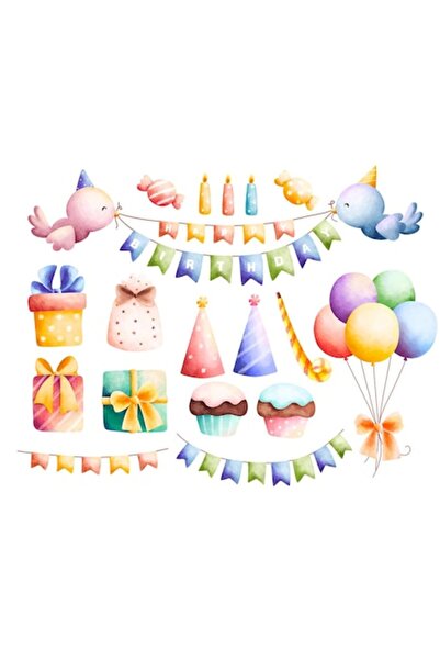 OEM Διακοσμητικό αυτοκόλλητο, πάρτι, μπαλόνια