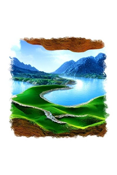 OEM Autocolant decorativ Hills, verde, 55 cm