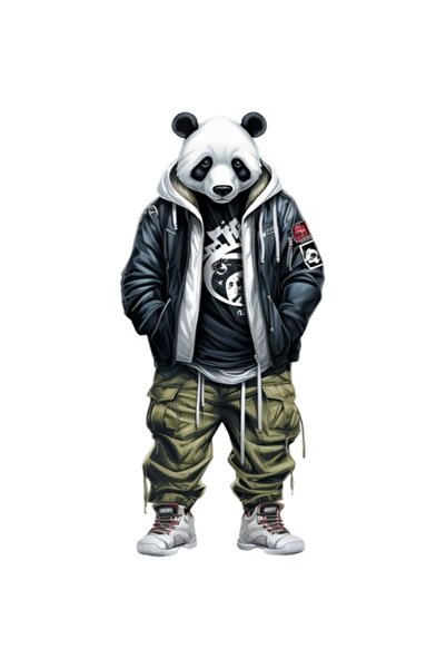 OEM Διακοσμητικό αυτοκόλλητο Hip Hop Panda
