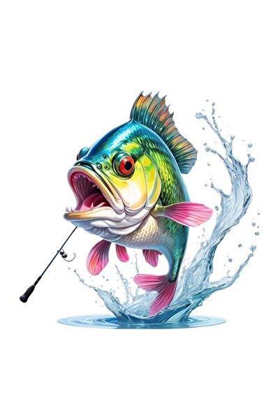 OEM Διακοσμητικό Αυτοκόλλητο, Ψάρι, Πράσινο