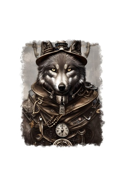 OEM Decorative Sticker, Wolf, Gray, 70 cm