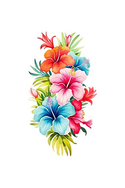 OEM Autocolant decorativ, flori, 90 cm