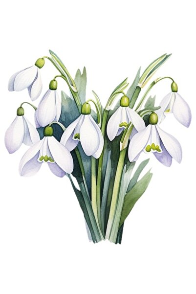 OEM Autocolant decorativ, ghiocei, alb