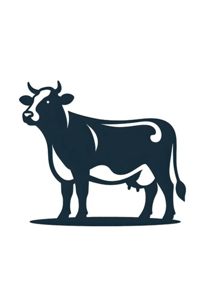 OEM Decorative Sticker, Cow, Black