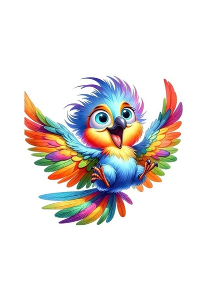 OEM Autocolant decorativ, pasăre, multicolor