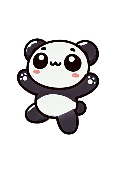 OEM Διακοσμητικό αυτοκόλλητο, αρκούδα πάντα, μαύρο