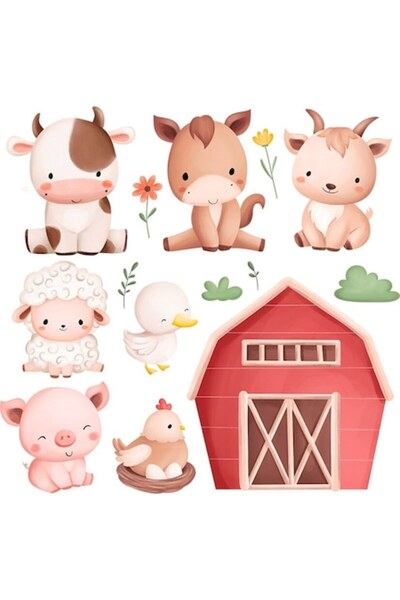 OEM Διακοσμητικό αυτοκόλλητο, ζώα φάρμας