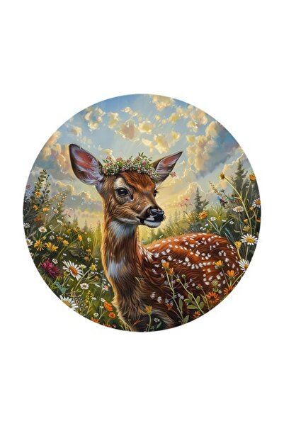 OEM Διακοσμητικό αυτοκόλλητο, ελάφι, καφέ