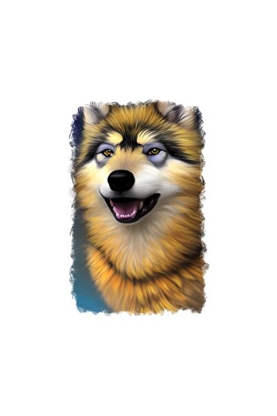 OEM Διακοσμητικό αυτοκόλλητο, Λύκος, Καφέ, 85 εκ.