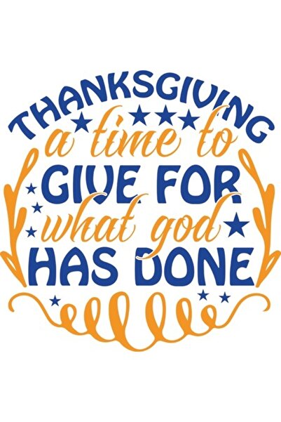 OEM Декоративен стикер за Деня на благодарността, син, 60 см