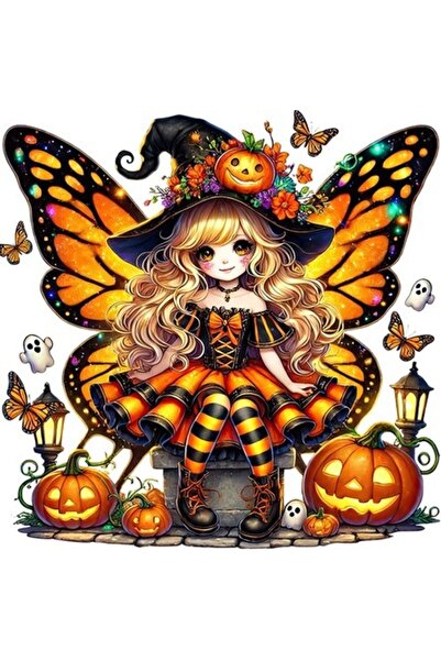 OEM Autocolant decorativ, Halloween, Zână, Multicolor