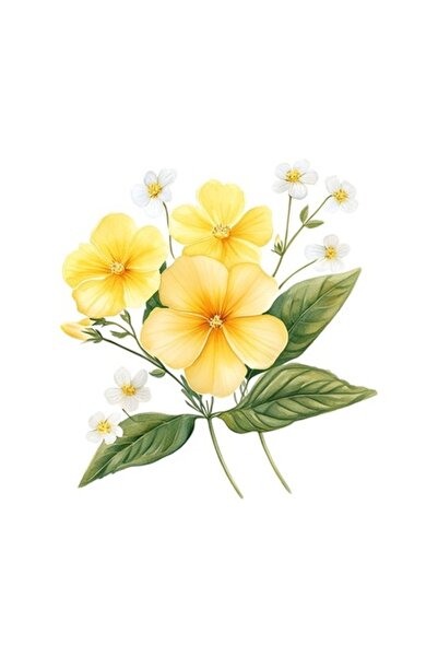 OEM Autocolant decorativ, floare, galben