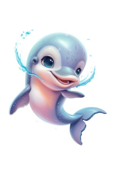 OEM Διακοσμητικό αυτοκόλλητο, Δελφίνι, Μπλε