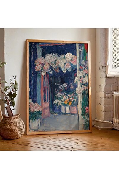 Tuba Decor Tablou cu flori vintage, cu ramă din lemn, pentru sufragerie, hol,...