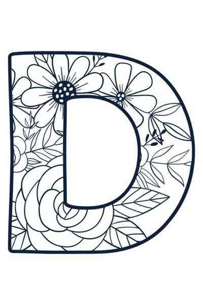OEM Decorative Sticker, Letter D, Black, 65 cm
