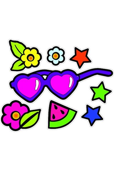 OEM Autocolant decorativ, vară, multicolor, 73 cm