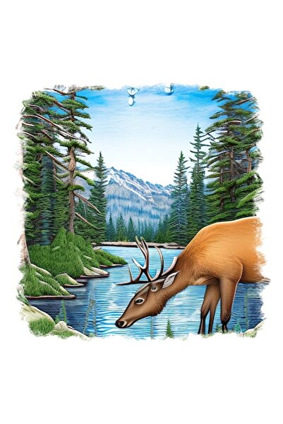 OEM Διακοσμητικό αυτοκόλλητο, Τάρανδος, Καφέ, 55 εκ.