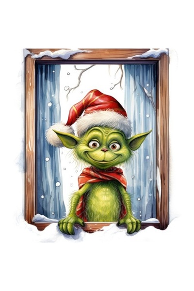 OEM Decorative Sticker, Christmas Gnome, Green