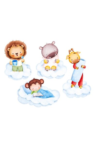 OEM Διακοσμητικό αυτοκόλλητο, Ζώα και Ώρα για ύπνο