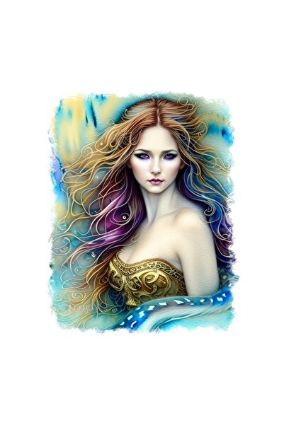 OEM Decorative Sticker, Mermaid, Blue, 70 cm