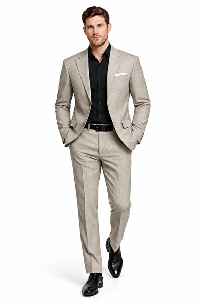 Suitmen Men's Silim Fit Vest Set Double Slit Suit Bgl-St05329