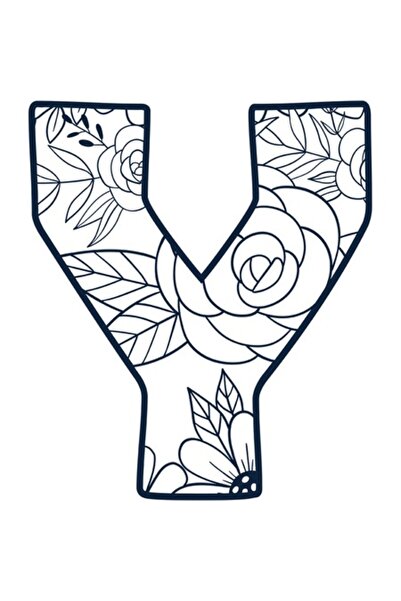 OEM Decorative Sticker, Letter Y, Black, 70 cm