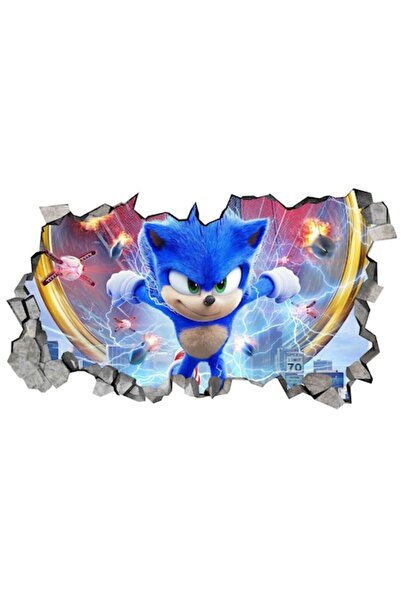 OEM Διακοσμητικό αυτοκόλλητο, Μπλε σκαντζόχοιρος, 90 εκ.