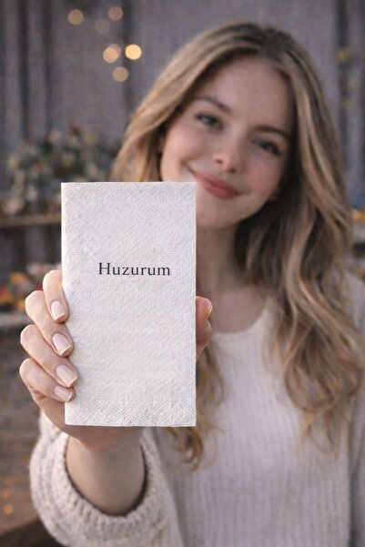 Palo Santo (1 ADET) HUZURUM YAZILI BASKILI PEÇETE – SEVGİ MESAJLI MASA DEKORU...