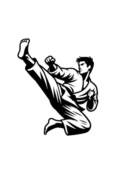 OEM Decorative Sticker, Karate, Black