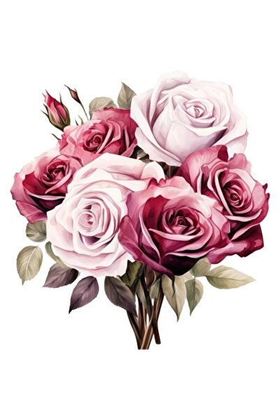 OEM Decorative Sticker, Rose Bouquet