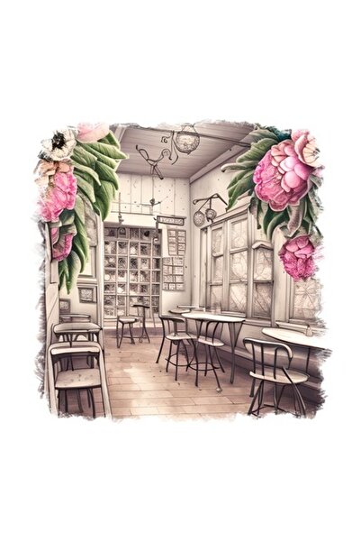 OEM Autocolant decorativ, Cafenea, Roz, 55 cm