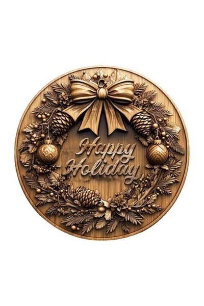 OEM Autocolant Decorativ, Crăciun, Coroană, Maro