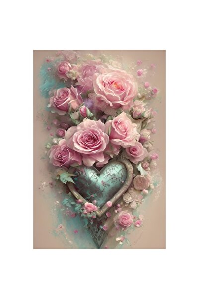 OEM Διακοσμητικό αυτοκόλλητο, τριαντάφυλλα, ροζ, 85 εκ.