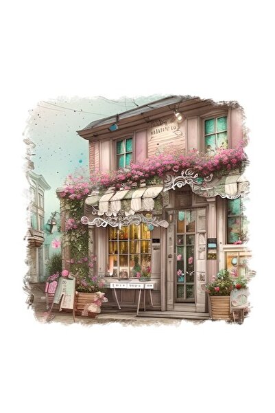 OEM Autocolant decorativ, cafenea, roz, 55 cm