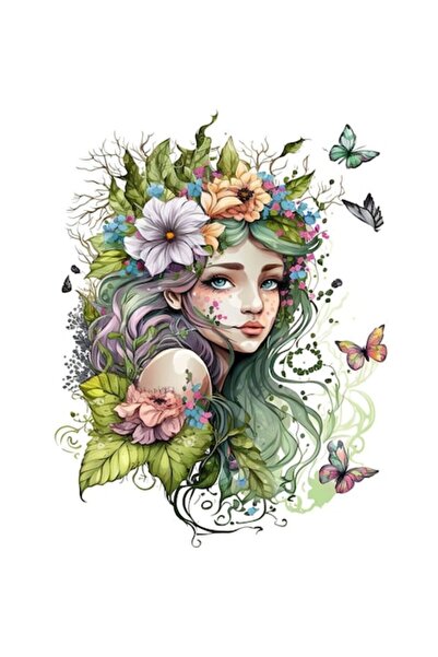 OEM Autocolant decorativ, Zână, Verde, 78 cm