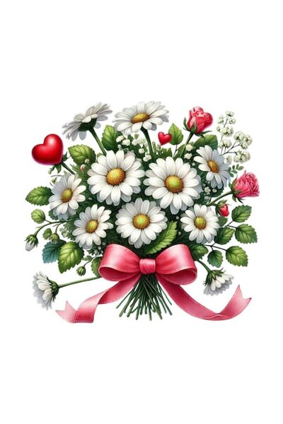 OEM Autocolant decorativ, buchet de flori, multicolor