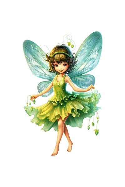 OEM Autocolant decorativ, Zână, Verde, 90 cm