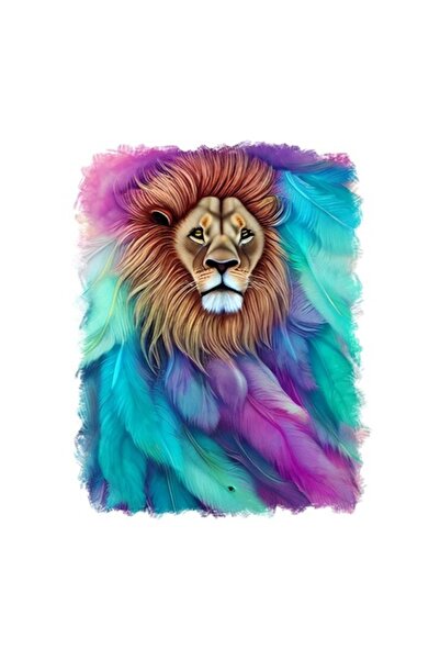 OEM Decorative Sticker, Lion, Blue, 70 cm