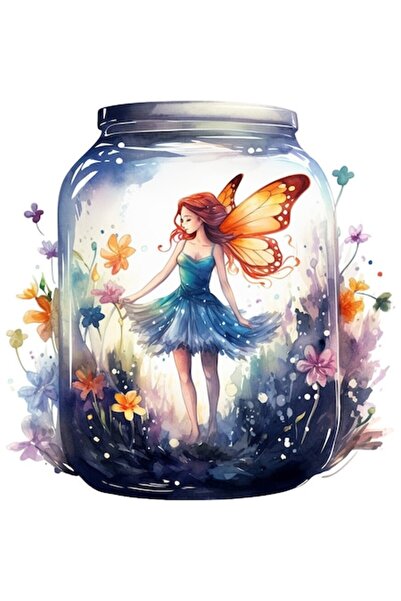 OEM Διακοσμητικό αυτοκόλλητο, Γυαλιστερό βάζο, Μπλε