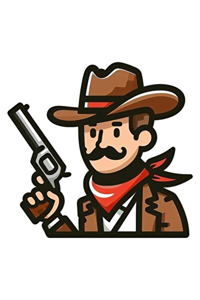OEM Decorative Sticker, Cowboy, Multicolor