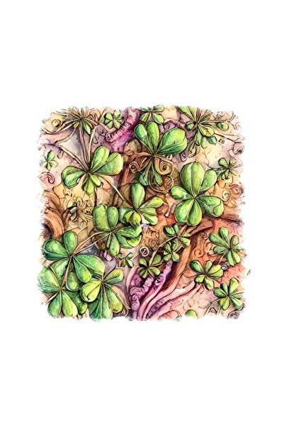 OEM Διακοσμητικό αυτοκόλλητο, τριφύλλι, πράσινο, 55 εκ.