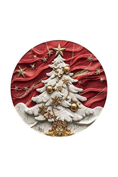 OEM Autocolant decorativ, Crăciun, Brad, Roșu