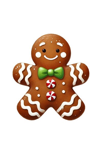 OEM Autocolant decorativ, Crăciun, Omuleț de turtă dulce, Maro