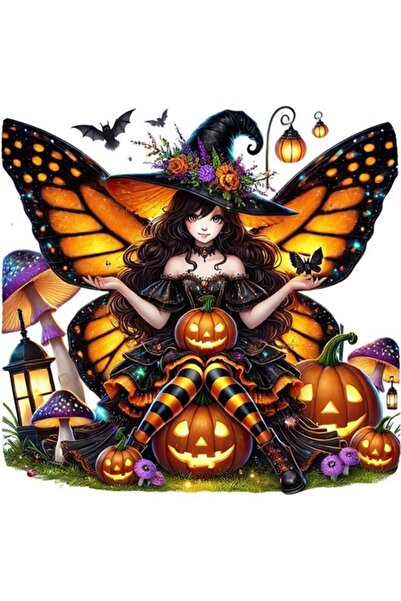 OEM Autocolant decorativ, Halloween, Zână, Multicolor