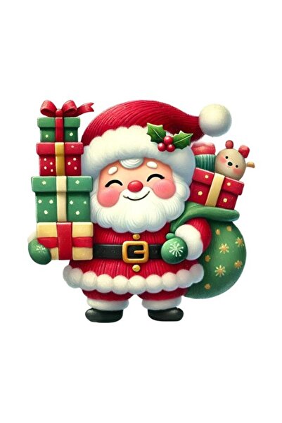 OEM Διακοσμητικό Αυτοκόλλητο, Χριστούγεννα, Άγιος Βασίλης, Κόκκινο