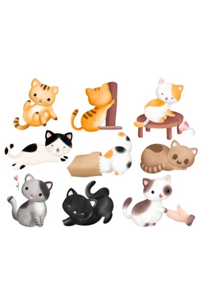 OEM Decorative Sticker, Playful Kittens