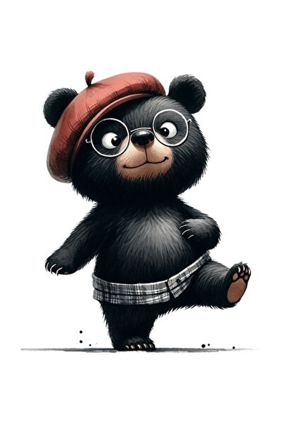 OEM Διακοσμητικό αυτοκόλλητο, Αρκούδα, Μαύρο