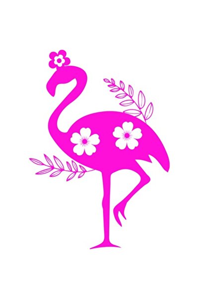 OEM Autocolant decorativ, Flamingo, roz, 84 cm