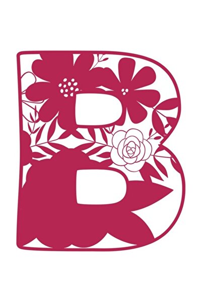 OEM Decorative Sticker, Letter B, Red, 71 cm