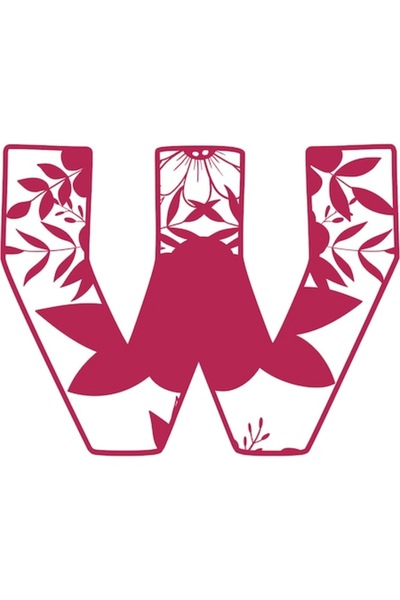 OEM Autocolant decorativ, Litera W, Roșu, 76 cm